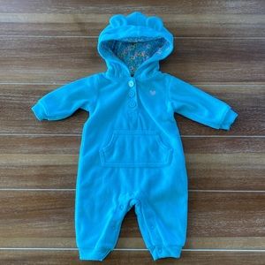 Carter’s light blue fleece bunting